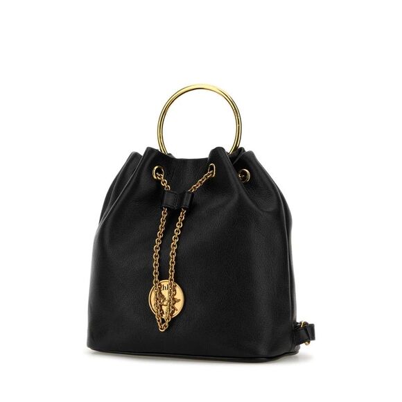 Chloe Women Black Leather Small Bracelet Backpack - Picture 2 of 2